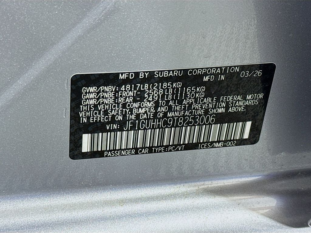 2026 Subaru IMPREZA RS