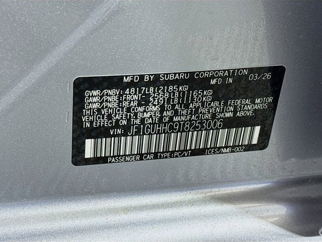 2026 Subaru IMPREZA RS