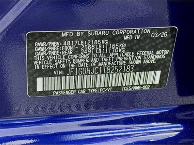 2026 Subaru IMPREZA RS