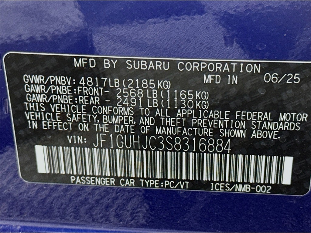 2025 Subaru IMPREZA RS