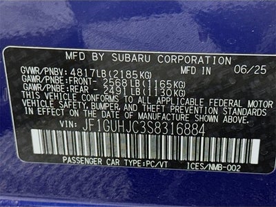 2025 Subaru IMPREZA RS