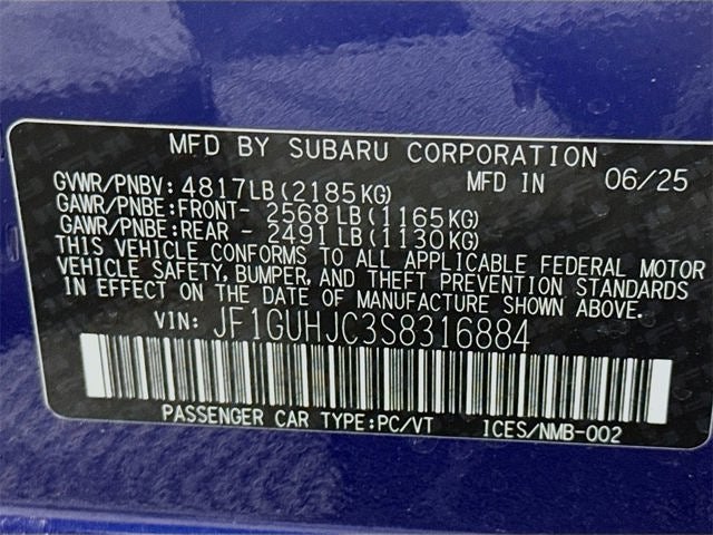 2025 Subaru IMPREZA RS