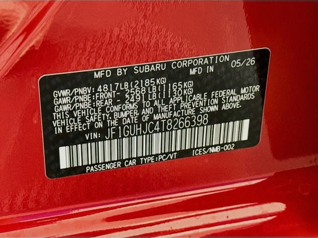 2026 Subaru IMPREZA RS