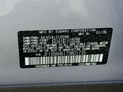 2026 Subaru WRX Premium