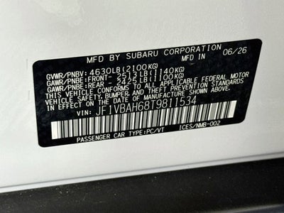 2026 Subaru WRX Premium