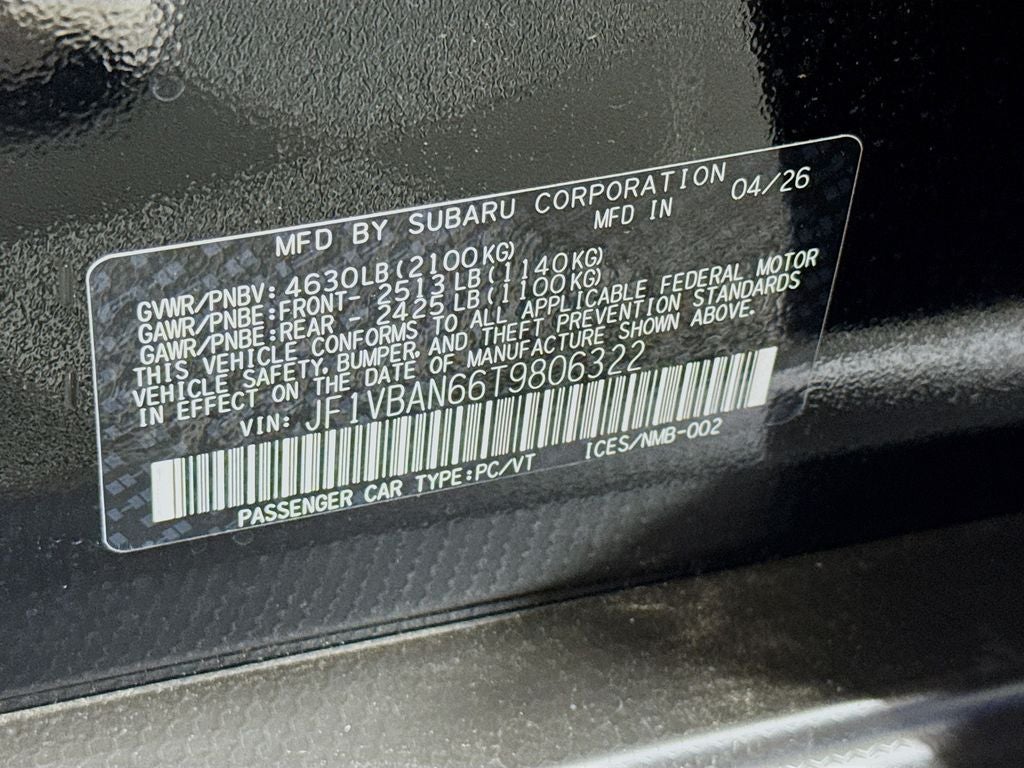 2026 Subaru WRX Limited