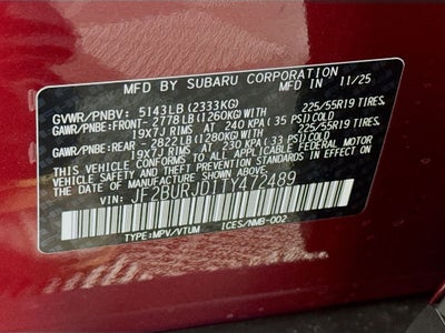 2026 Subaru OUTBACK Touring XT