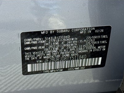 2026 Subaru OUTBACK Touring XT