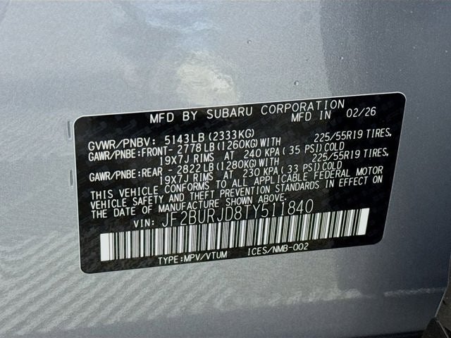 2026 Subaru OUTBACK Touring XT