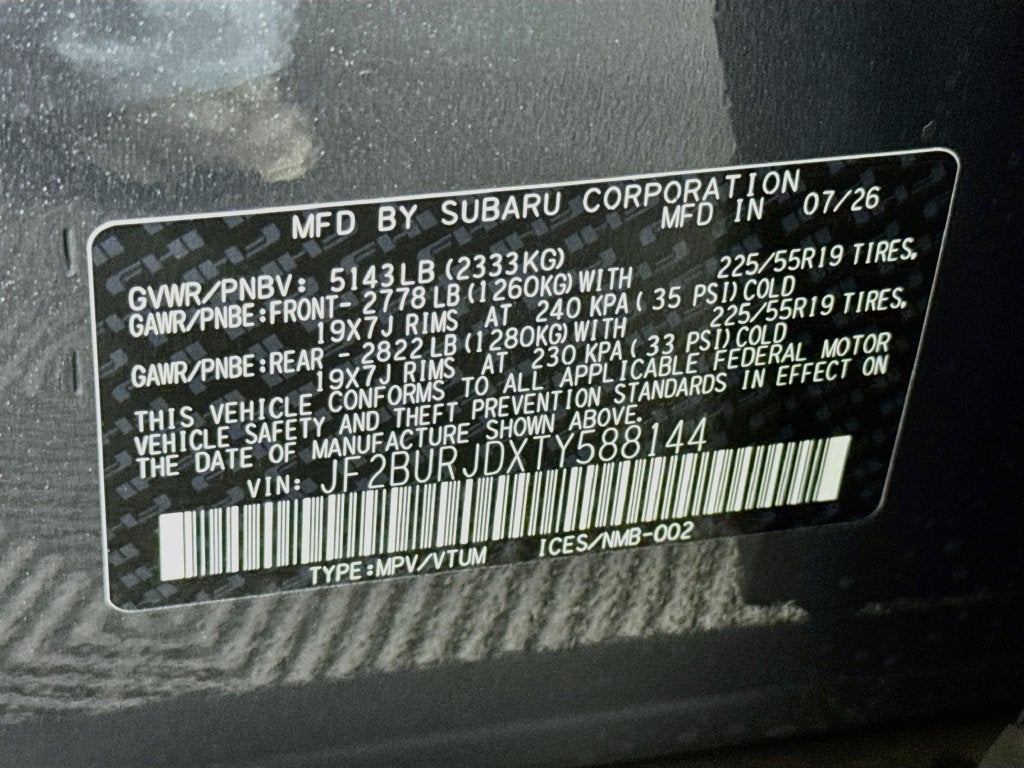 2026 Subaru OUTBACK Touring XT