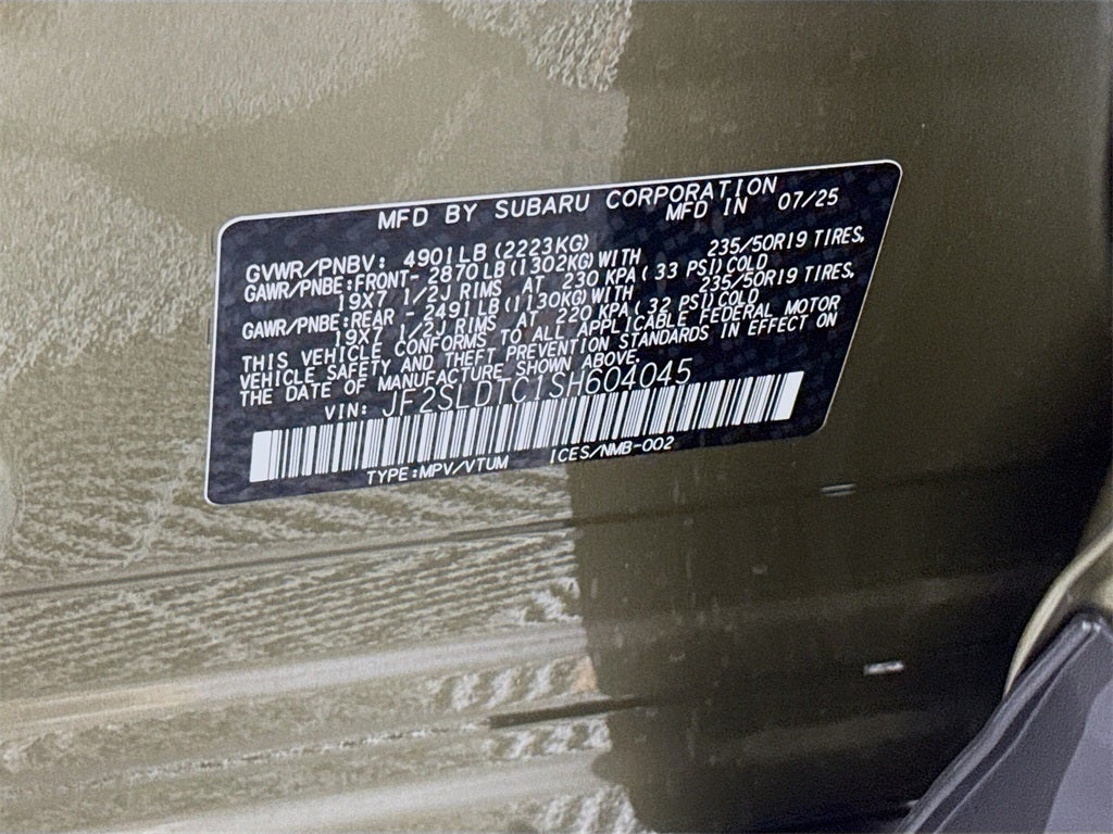 2025 Subaru FORESTER Touring