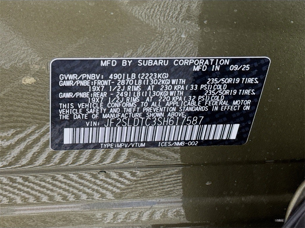 2025 Subaru FORESTER Touring