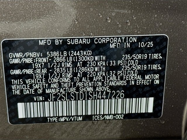 2025 Subaru FORESTER Touring Hybrid