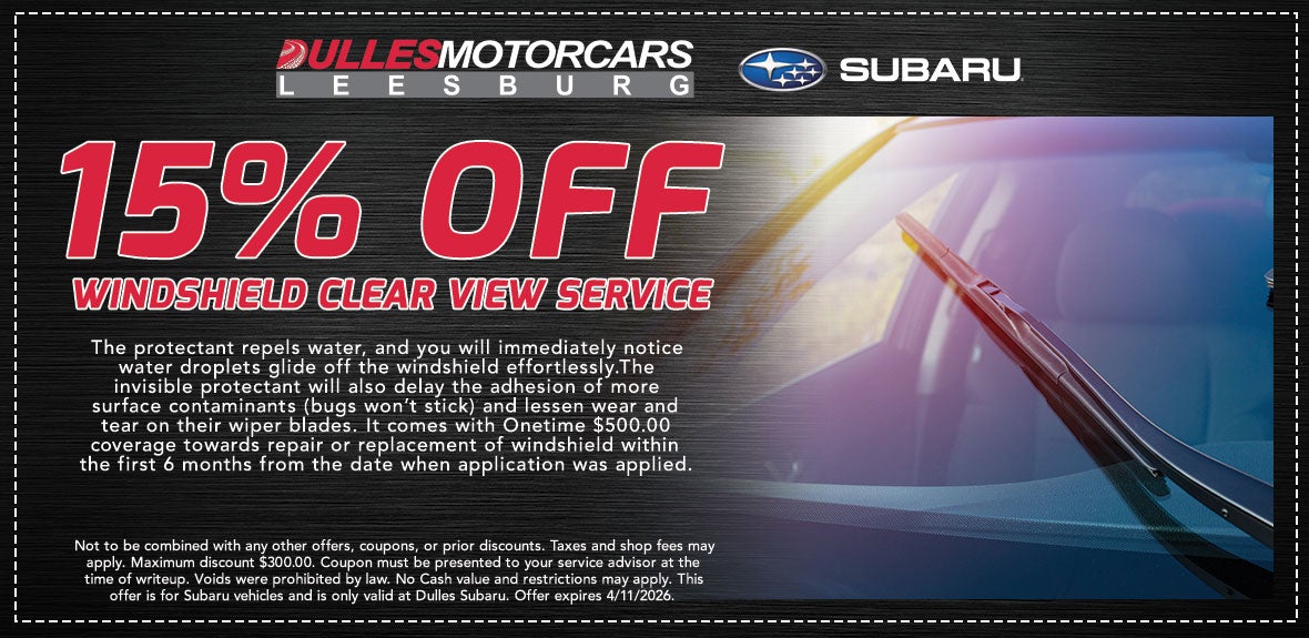 15% Off Windshield Clear View Service