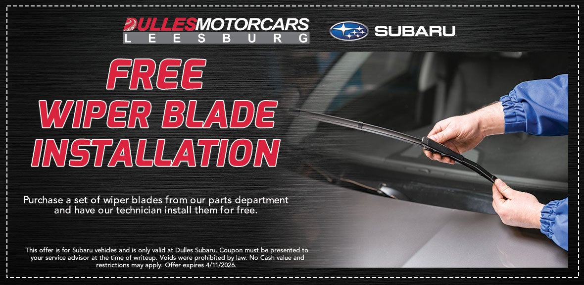 Free Wiper Blade Installation