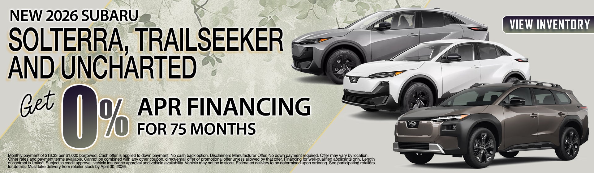 2026 Subaru Solterra, Trailseeker, Uncharted