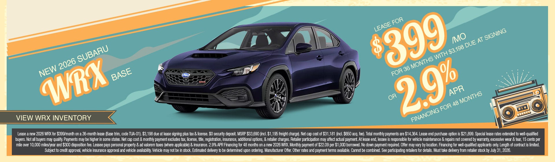 2026 Subaru WRX