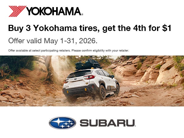 Buy 3 Yokohama Tires get the 4th for $1