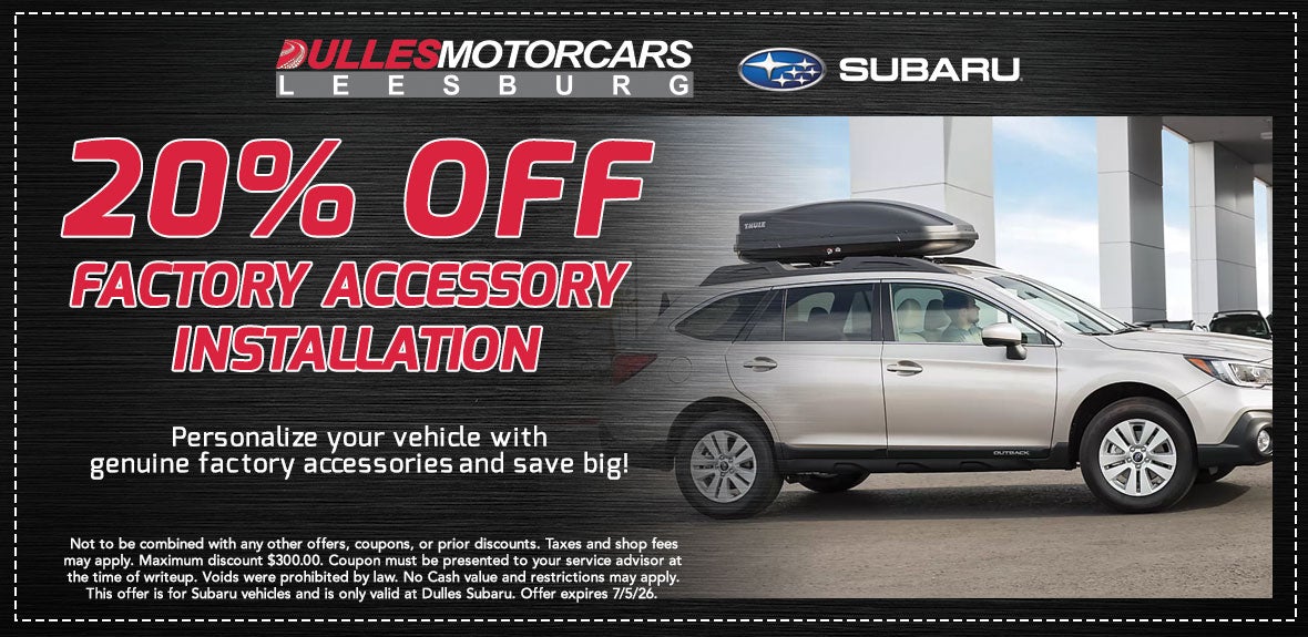 10% Off Factory Accessory Installation