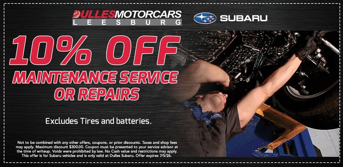 10% Off Maintenance Service or Repairs