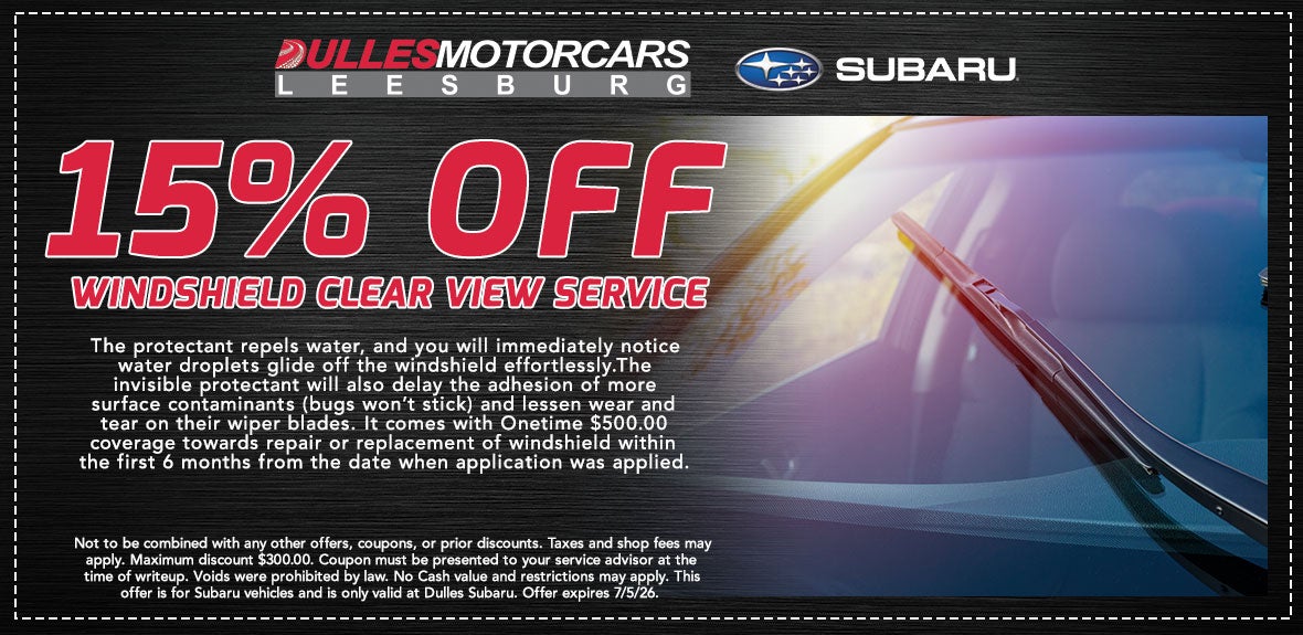 15% Off Windshield Clear View Service