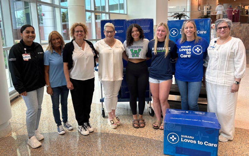 Dulles Subaru delivers messages of hope, warm blankets, and patient care kits